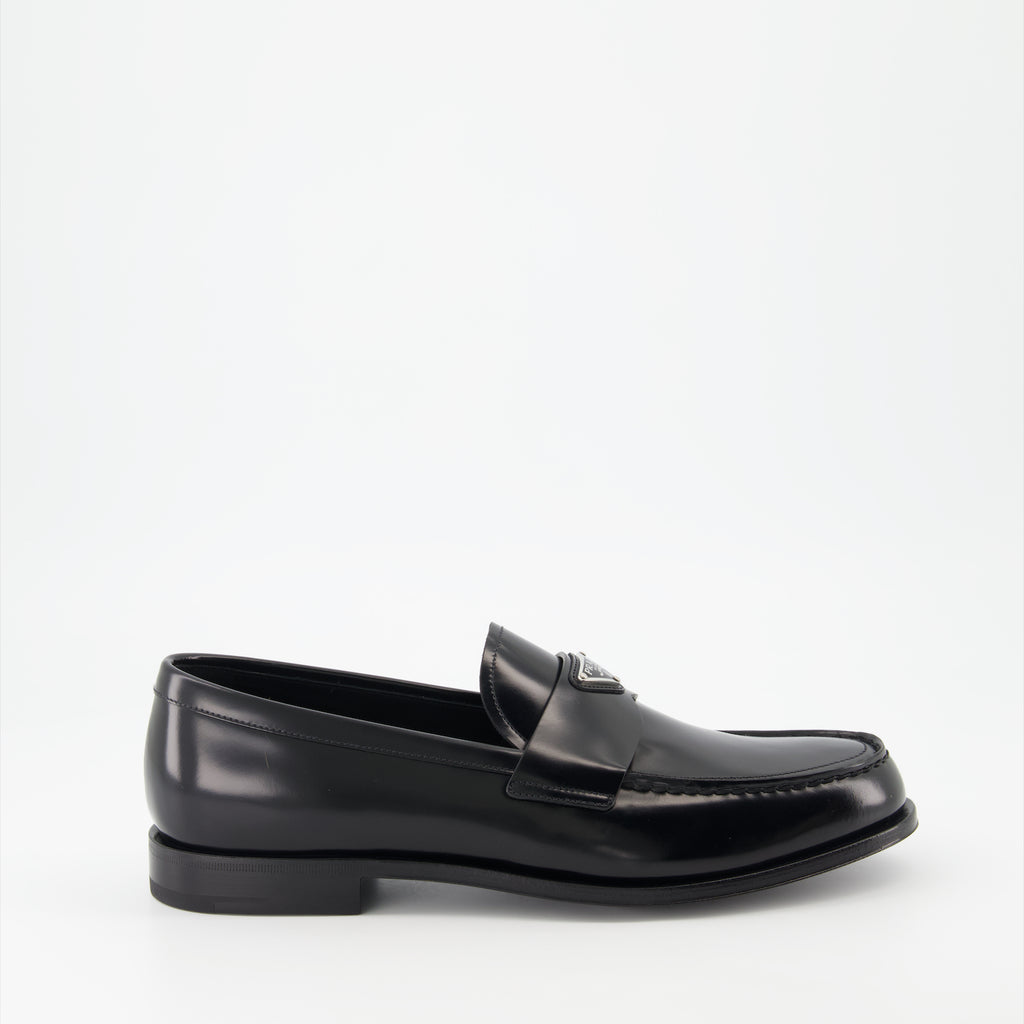 Mocassins Mocassins en cuir verni Prada Noir Homme