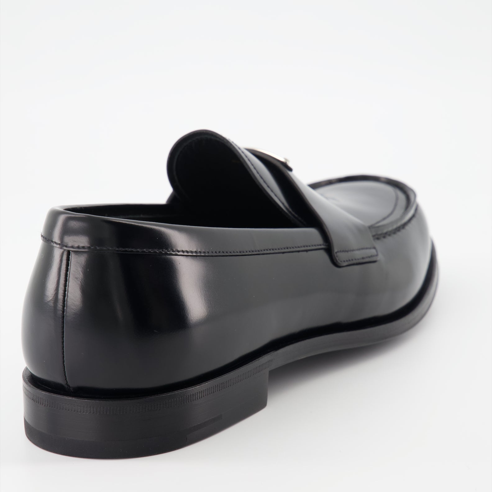 Mocassins Mocassins en cuir verni Prada Noir Homme