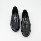 Mocassins Mocassins en cuir verni Prada Noir Homme