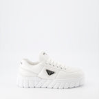 Baskets Baskets en cuir nappa Prada Blanc Femme