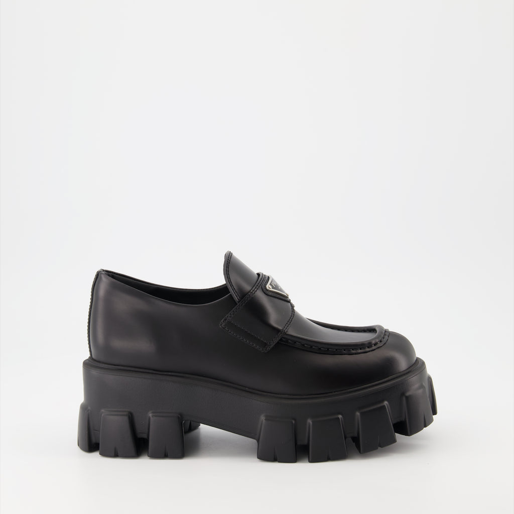 Mocassins Mocassins Monolith Prada Noir Femme