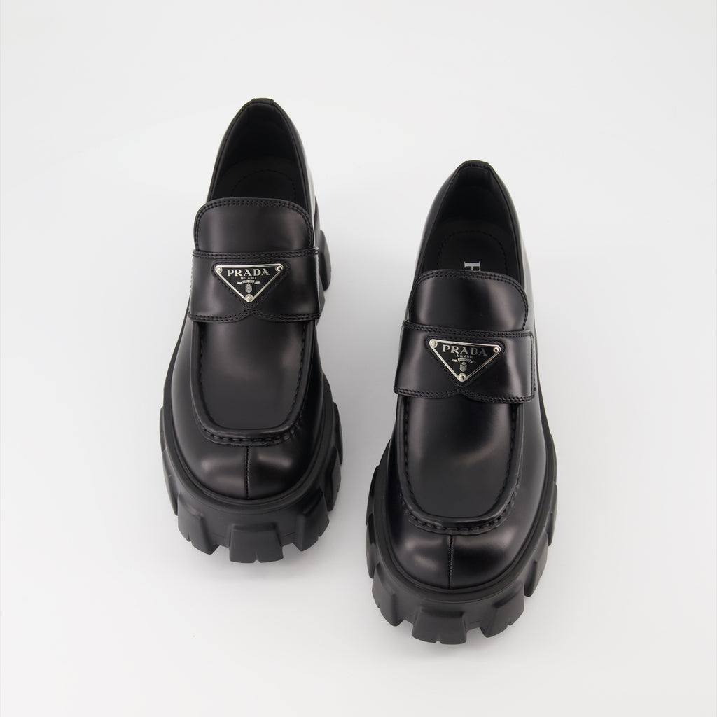 Mocassins Mocassins Monolith Prada Noir Femme