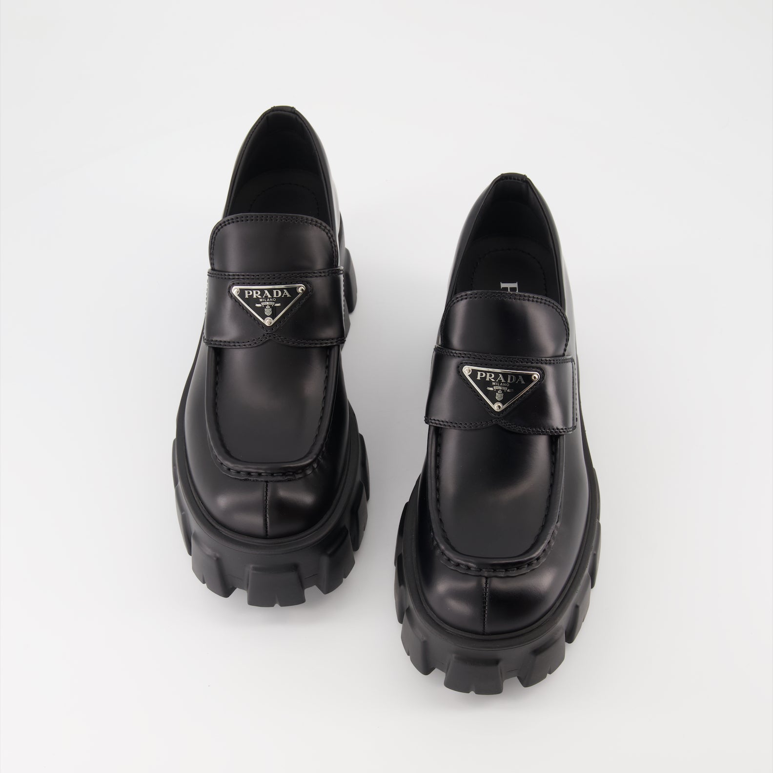 Mocassins Mocassins Monolith Prada Noir Femme