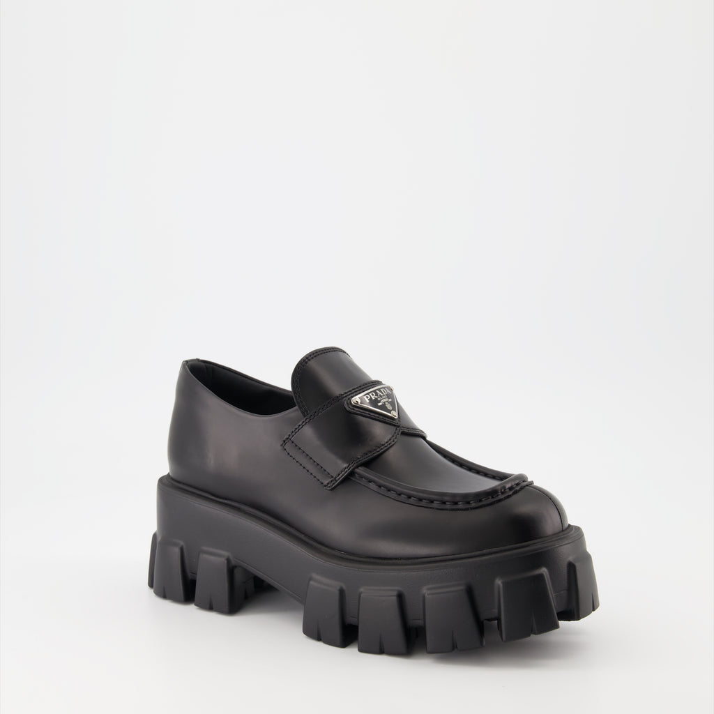 Mocassins Mocassins Monolith Prada Noir Femme