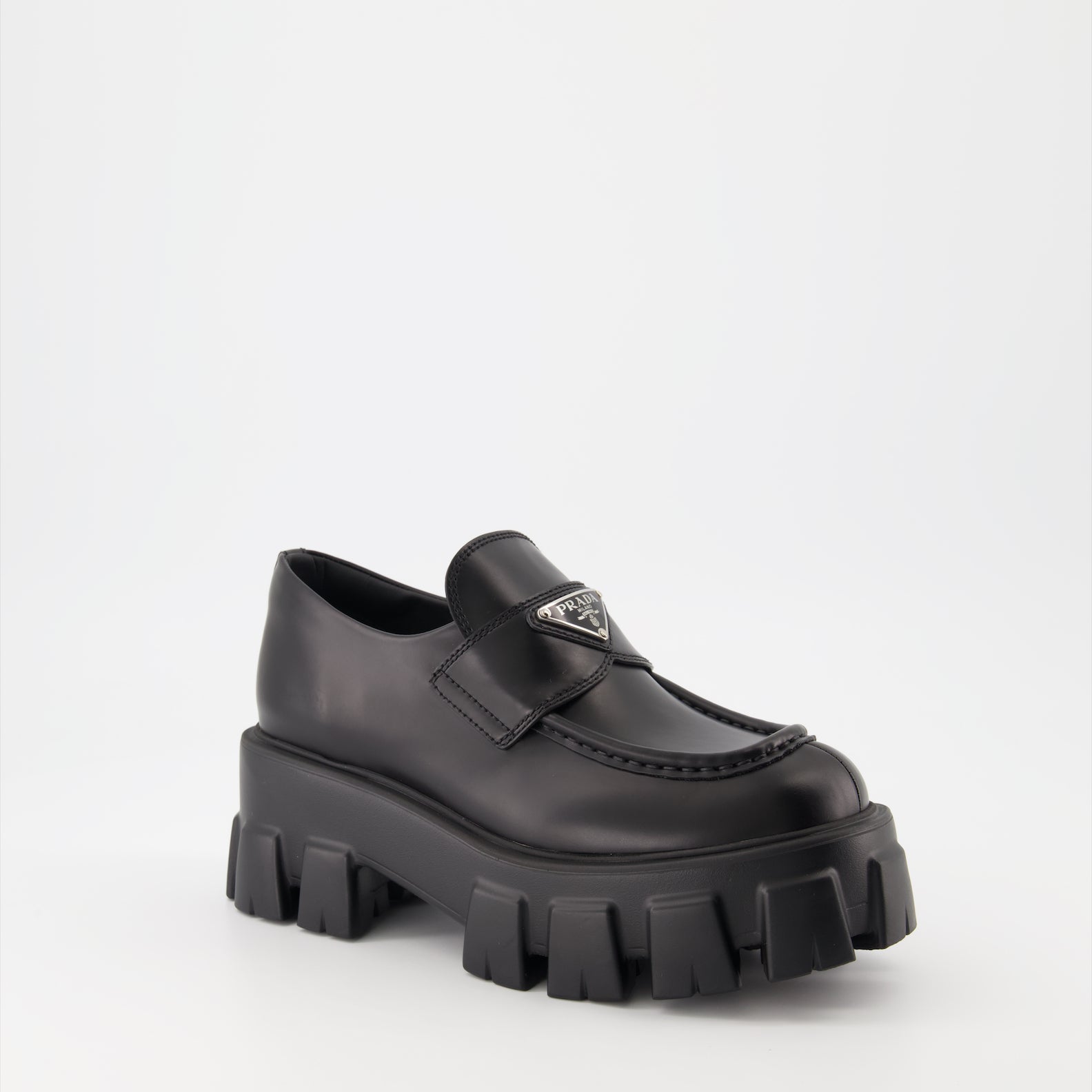 Mocassins Mocassins Monolith Prada Noir Femme