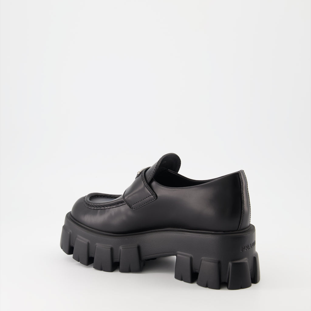Mocassins Mocassins Monolith Prada Noir Femme