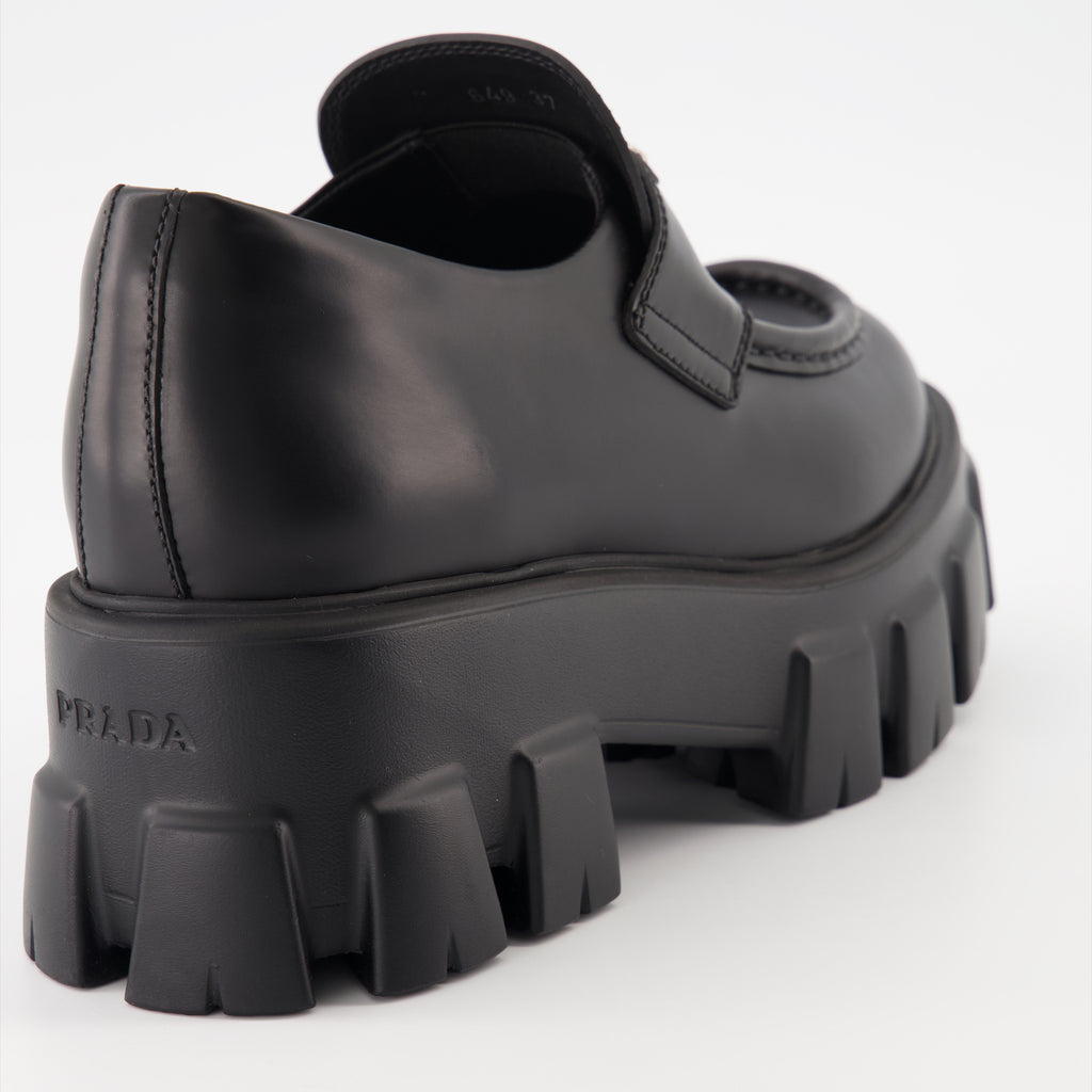 Mocassins Mocassins Monolith Prada Noir Femme