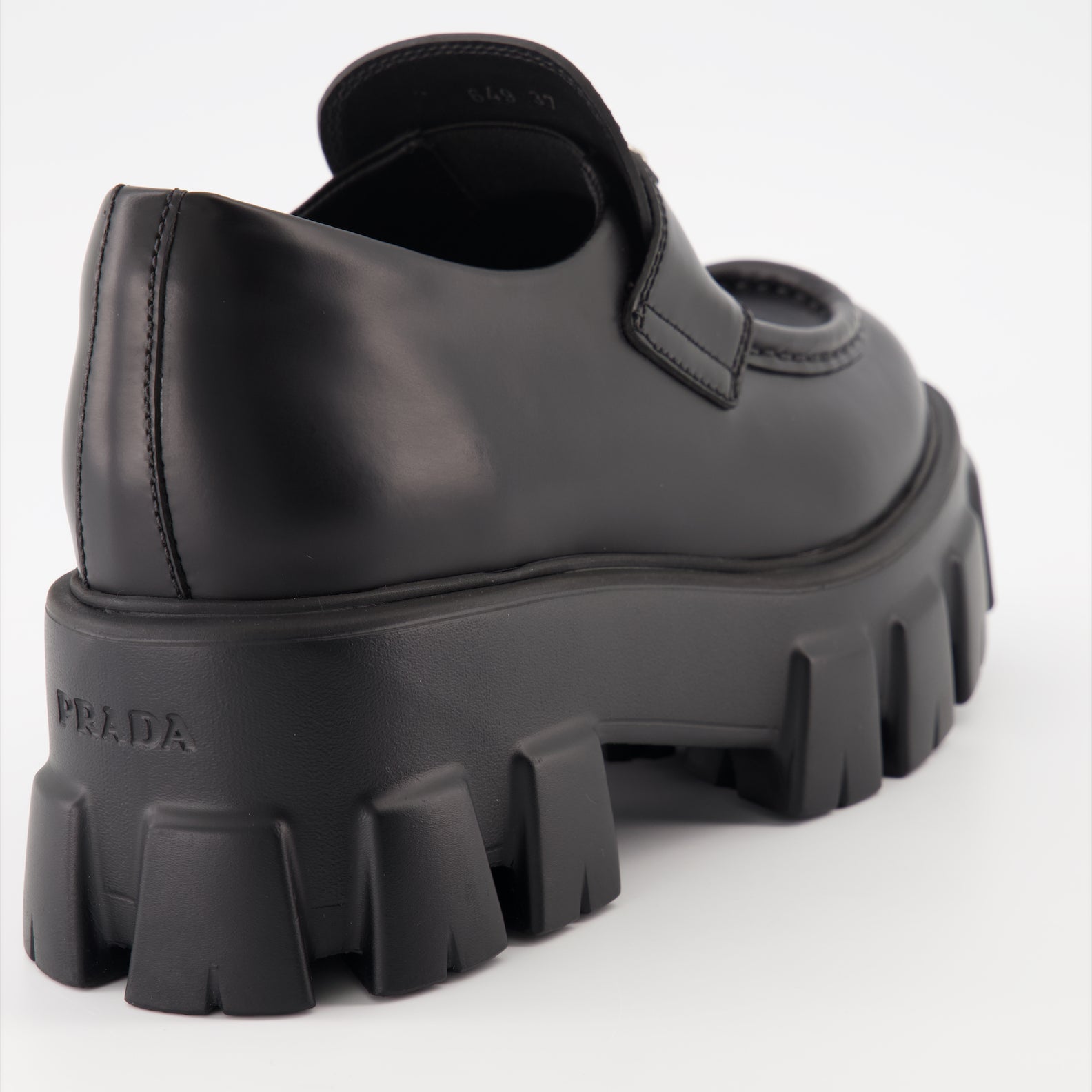 Mocassins Mocassins Monolith Prada Noir Femme