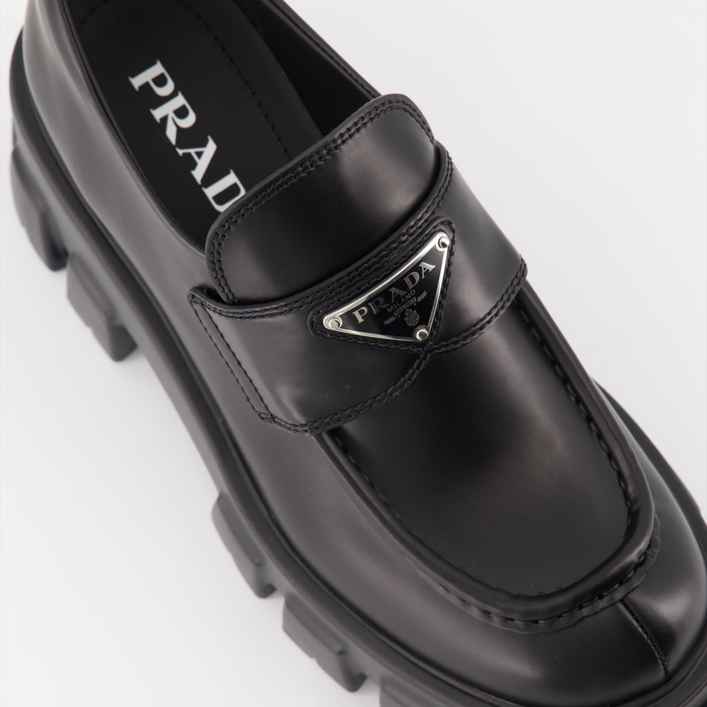 Mocassins Mocassins Monolith Prada Noir Femme