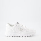Baskets Baskets en gabardine Prada Blanc Homme