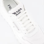 Baskets Baskets en gabardine Prada Blanc Homme