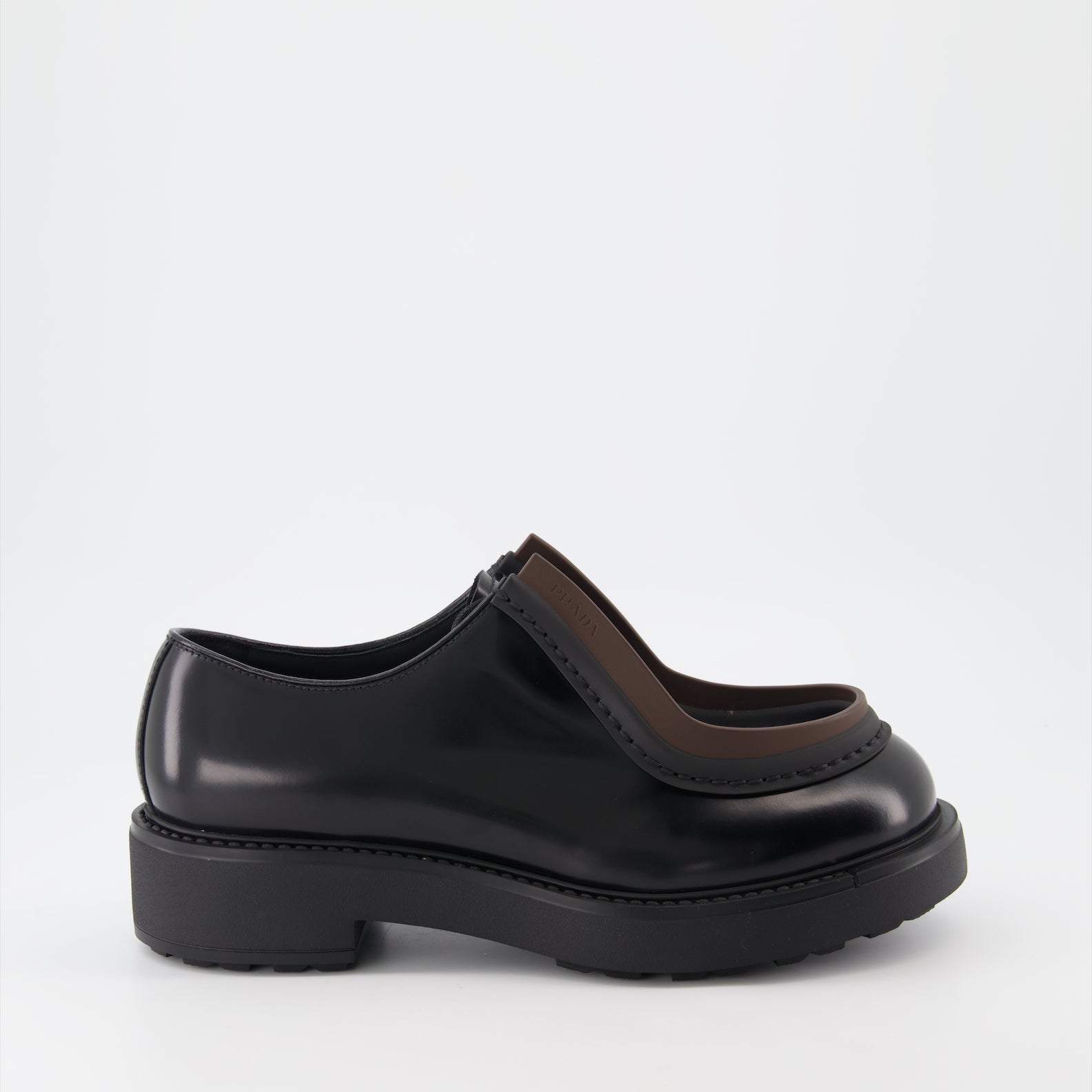 Sapatos sociais Chaussures à lacets Diapason Prada Preto Homme