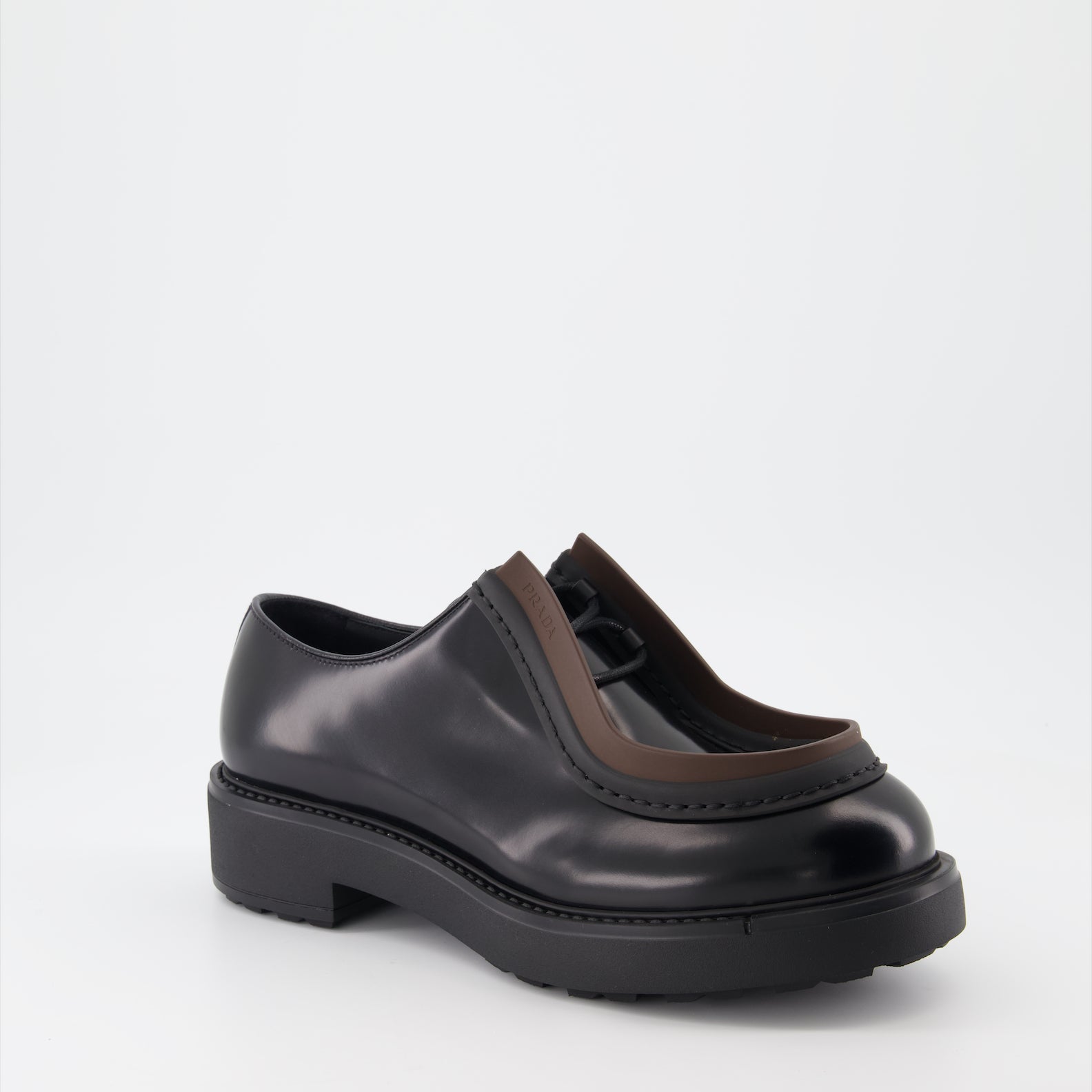 Sapatos sociais Chaussures à lacets Diapason Prada Preto Homme