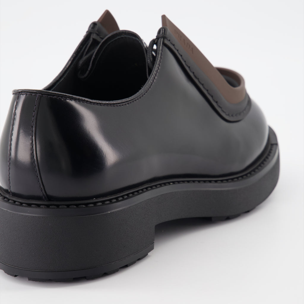 Sapatos sociais Chaussures à lacets Diapason Prada Preto Homme