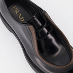 Sapatos sociais Chaussures à lacets Diapason Prada Preto Homme