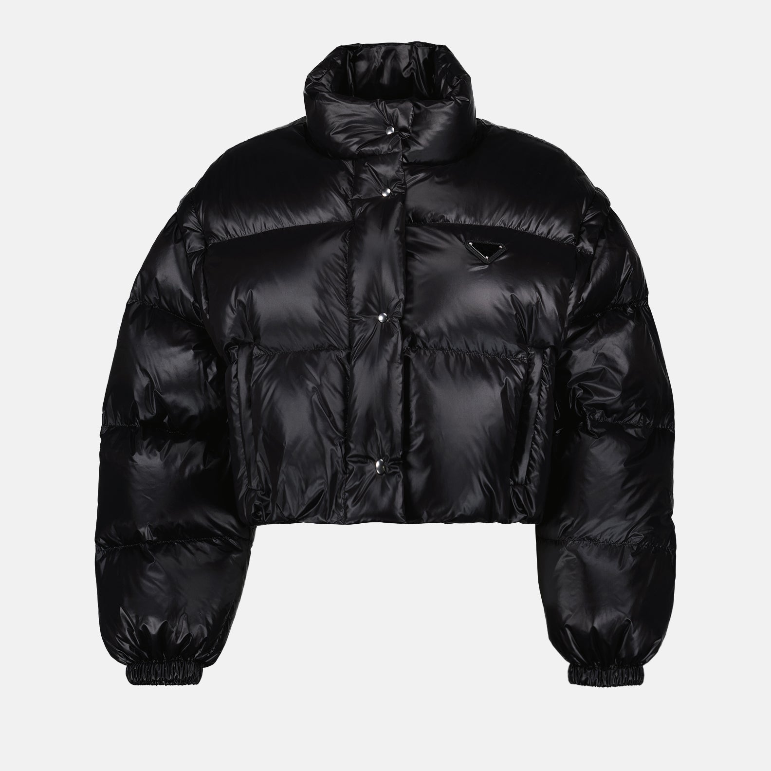 Manteaux Doudoune courte en Re-Nylon Prada Noir Femme