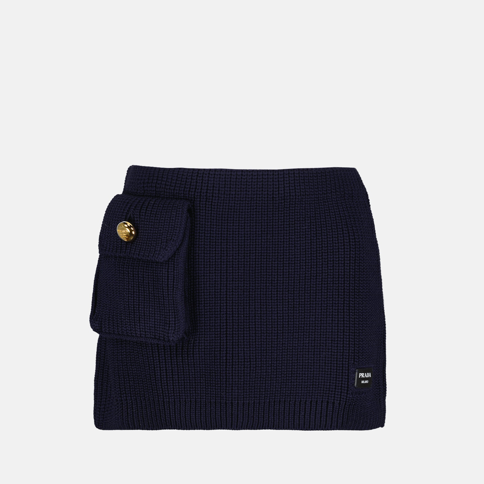 Jupes Jupe en laine Prada Bleu foncé Femme