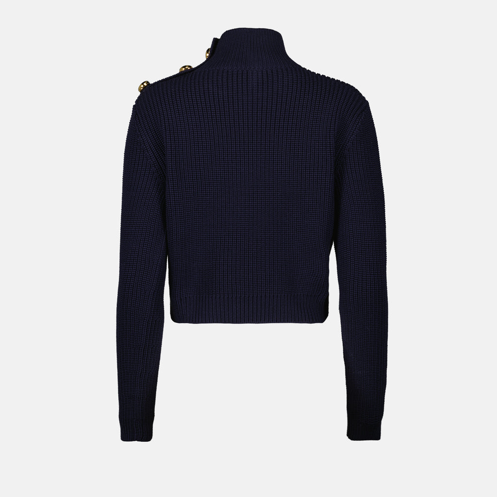 Prendas de punto Pull en laine Prada azul oscuro Femme