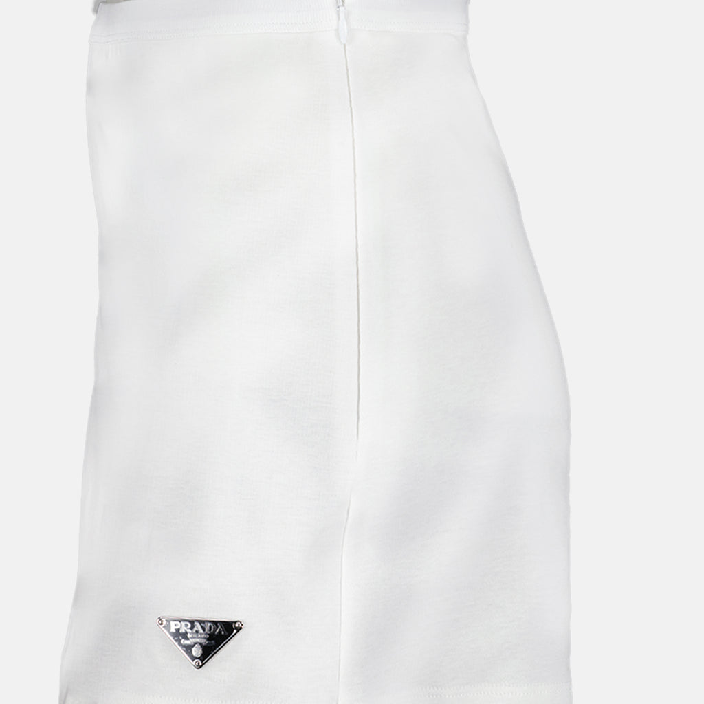 Jupes Jupe courte en jersey Prada Blanc Femme