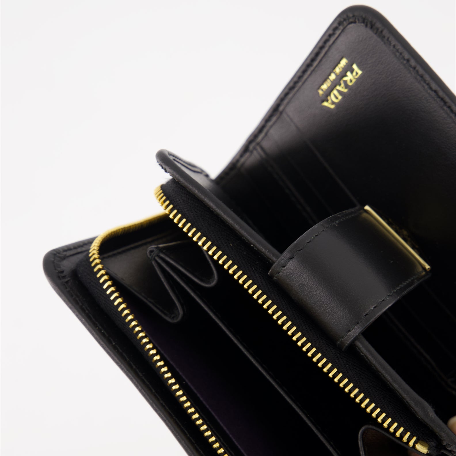 Small leather goods Saffiano wallet Prada Black Women