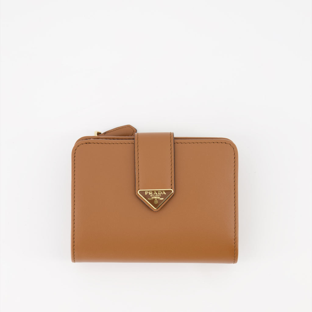 Small leather goods Saffiano wallet Prada Brown Women