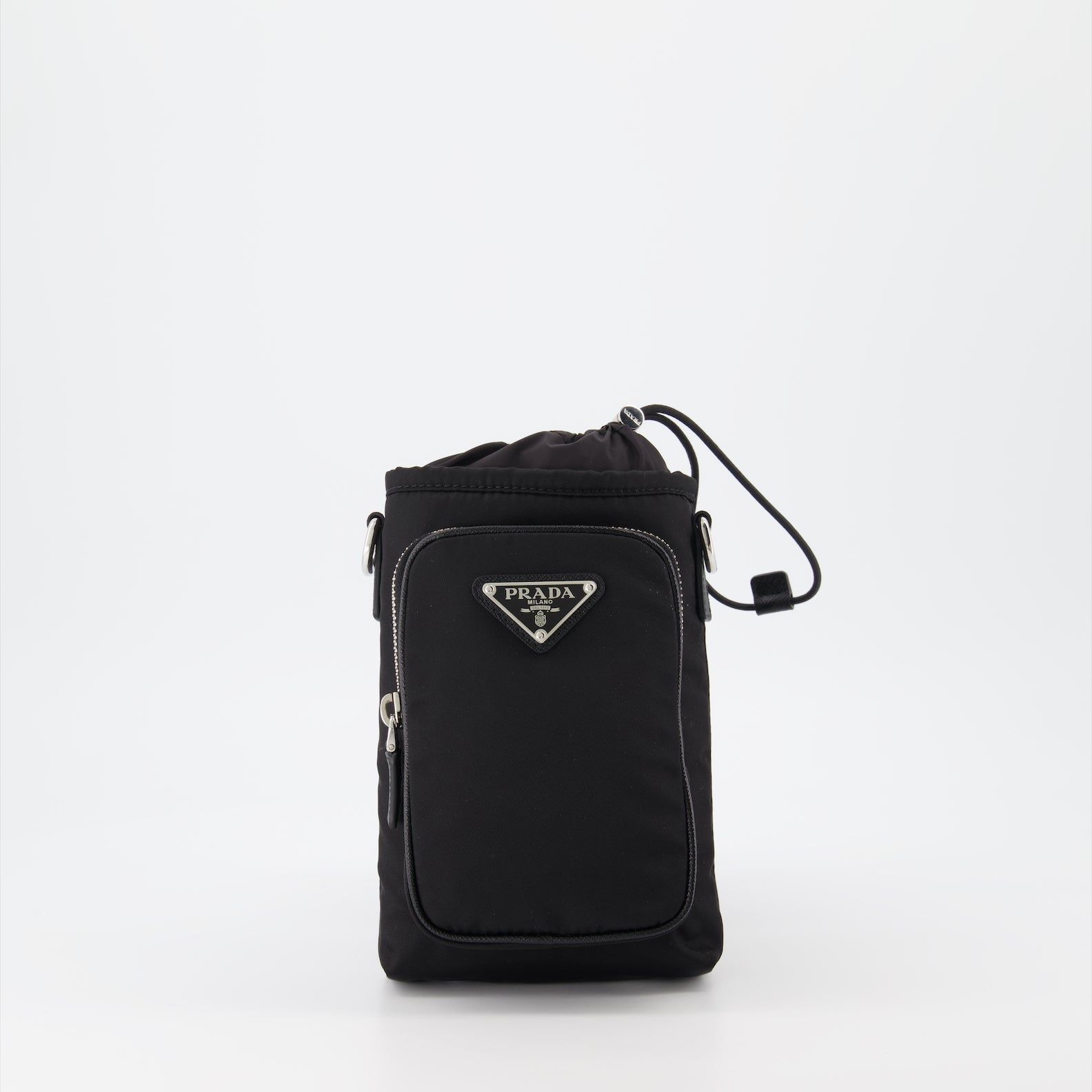Sacs bandoulière Etui pour smartphone en Re-Nylon Prada Noir Homme