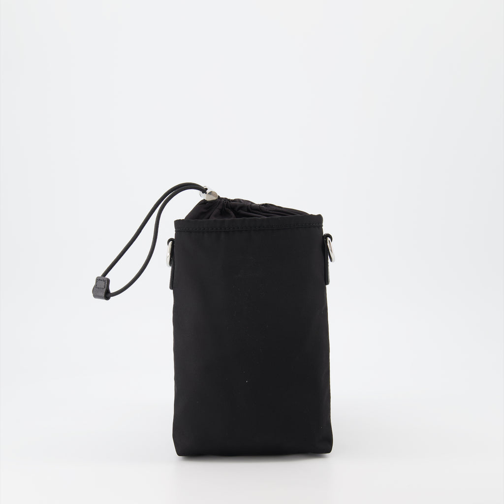 Sacs bandoulière Etui pour smartphone en Re-Nylon Prada Noir Homme