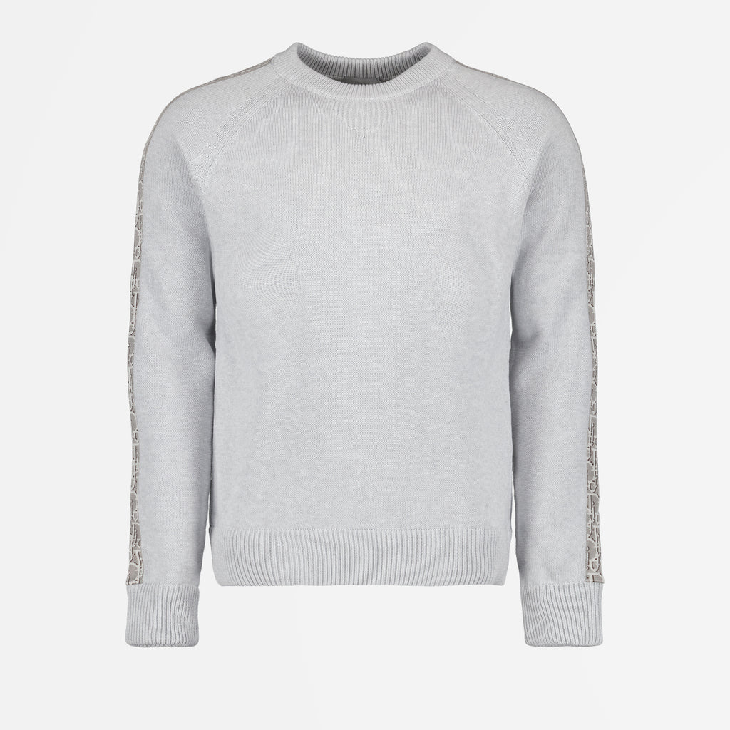 Maille Pull Oblique Dior Gris Homme