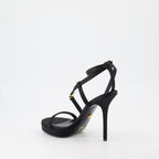 Chaussures ouvertes Sandales Medusa 95' Versace Noir Femme