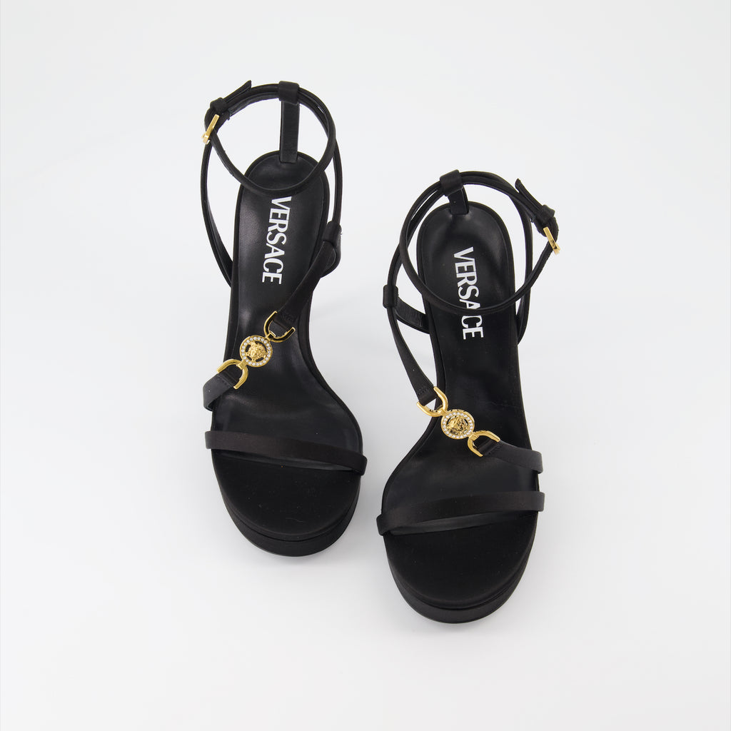 Chaussures ouvertes Sandales Medusa 95' Versace Noir Femme