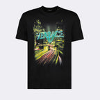 T-shirt T-shirt City Lights Versace Nero Homme