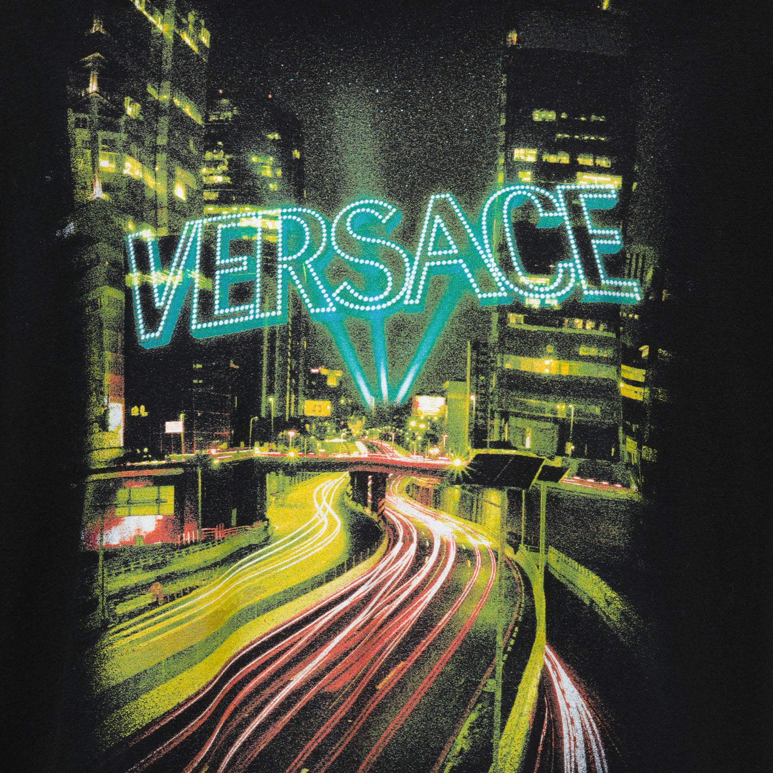 T-shirt T-shirt City Lights Versace Nero Homme