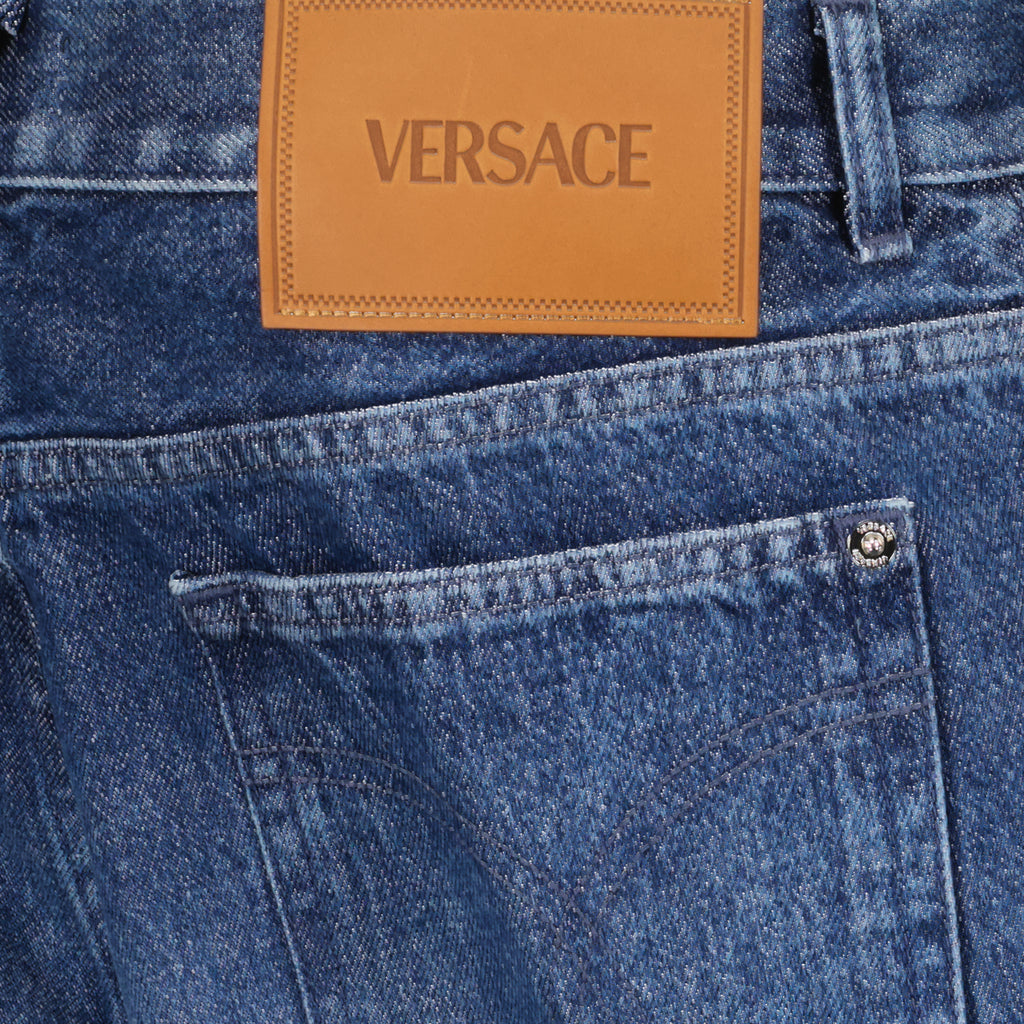 Pantalons Jean droit Versace Bleu foncé Homme