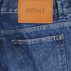 Pantalons Jean droit Versace Bleu foncé Homme