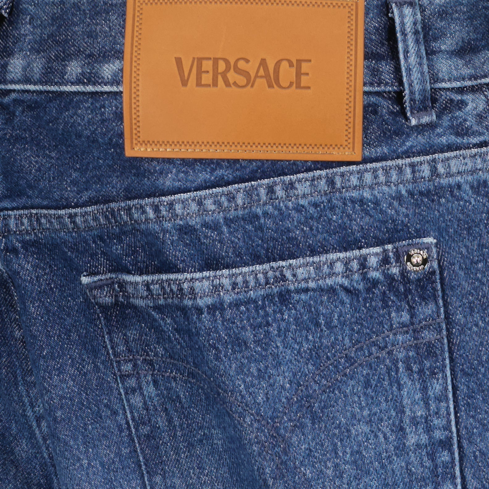 Pantalons Jean droit Versace Bleu foncé Homme