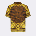 Camisas Chemise Baroccodile en soie Versace Marrom Homme