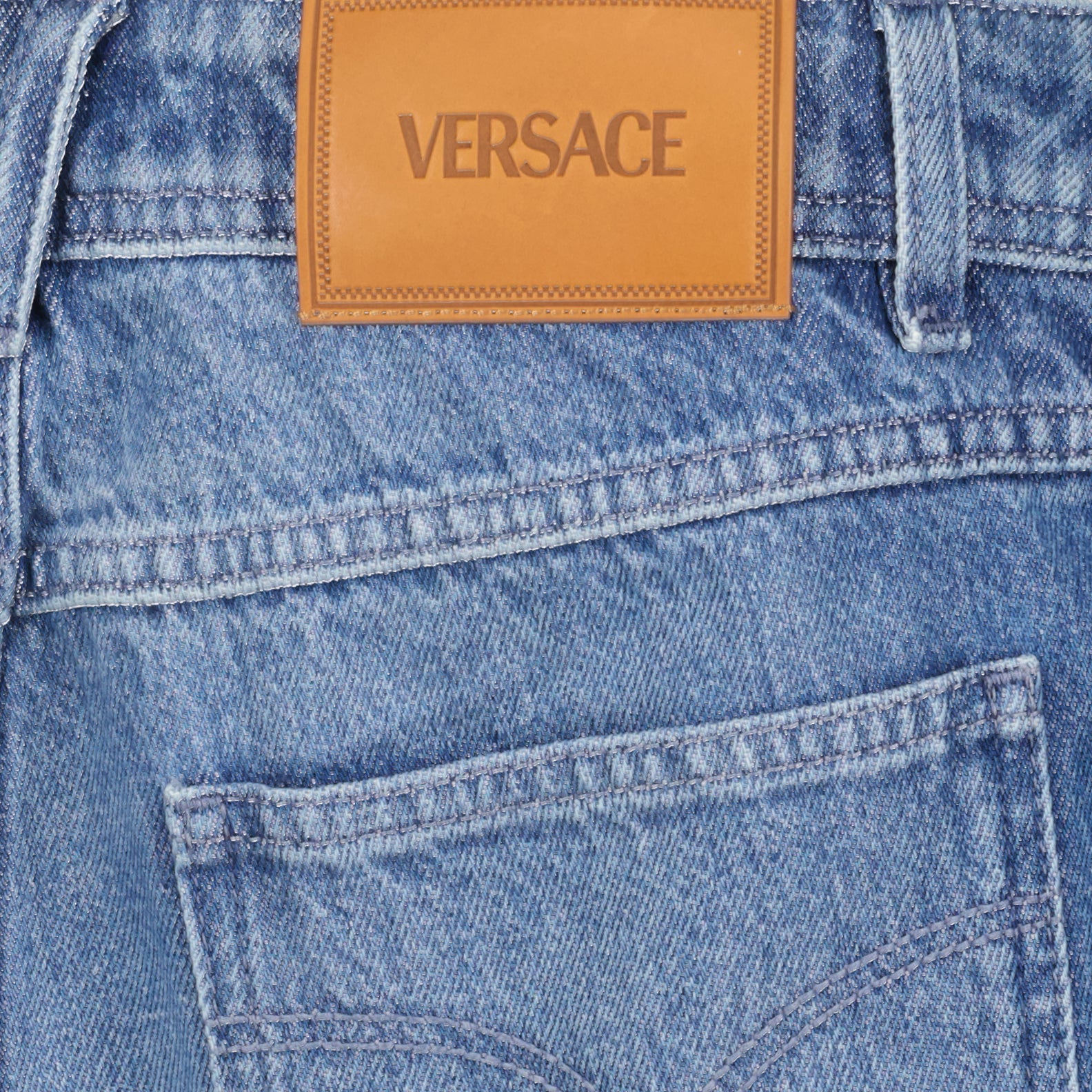 Pantalons Jean droit Versace Bleu Femme
