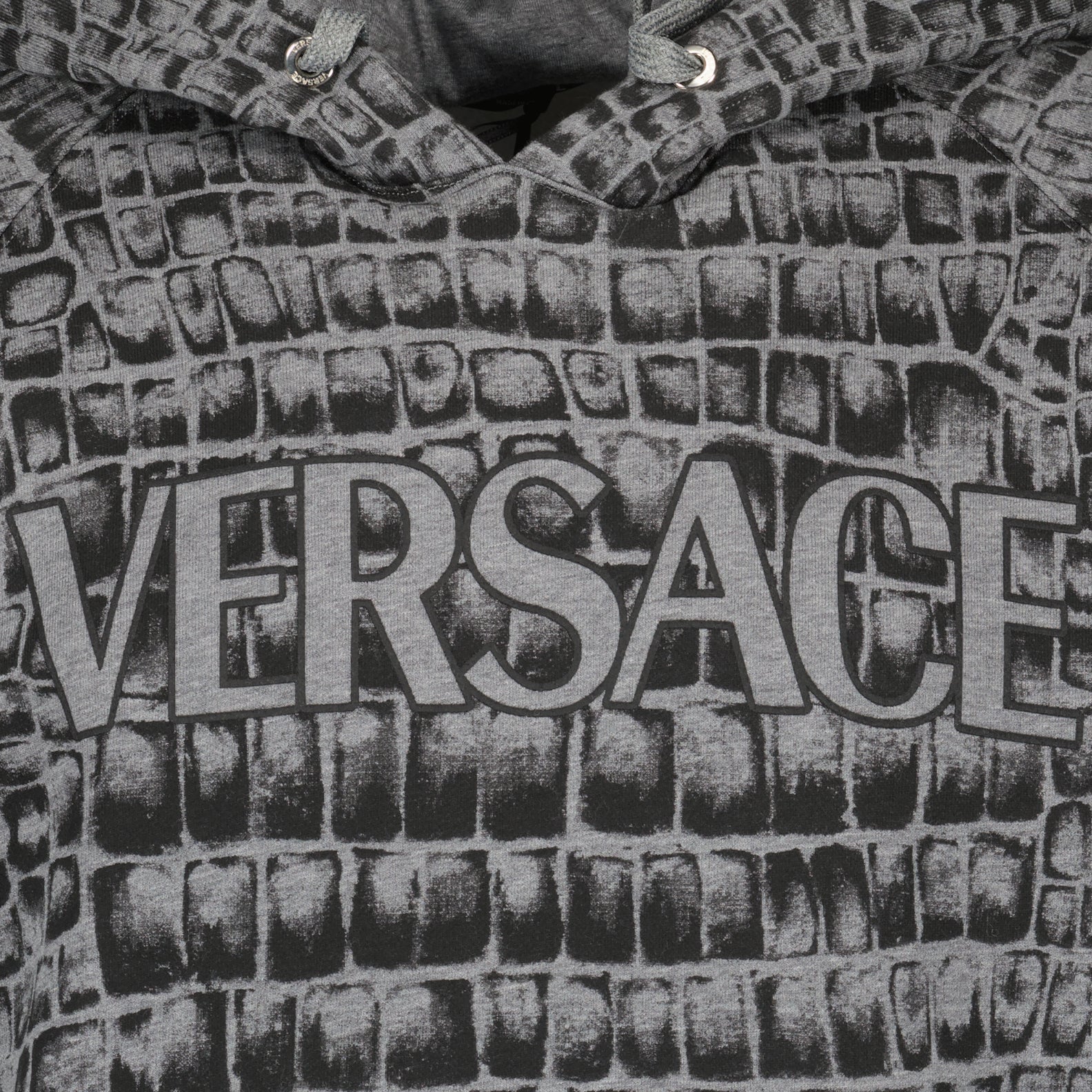 Sweatshirts Sweat à capuche Coccodrilo Versace Gris Homme