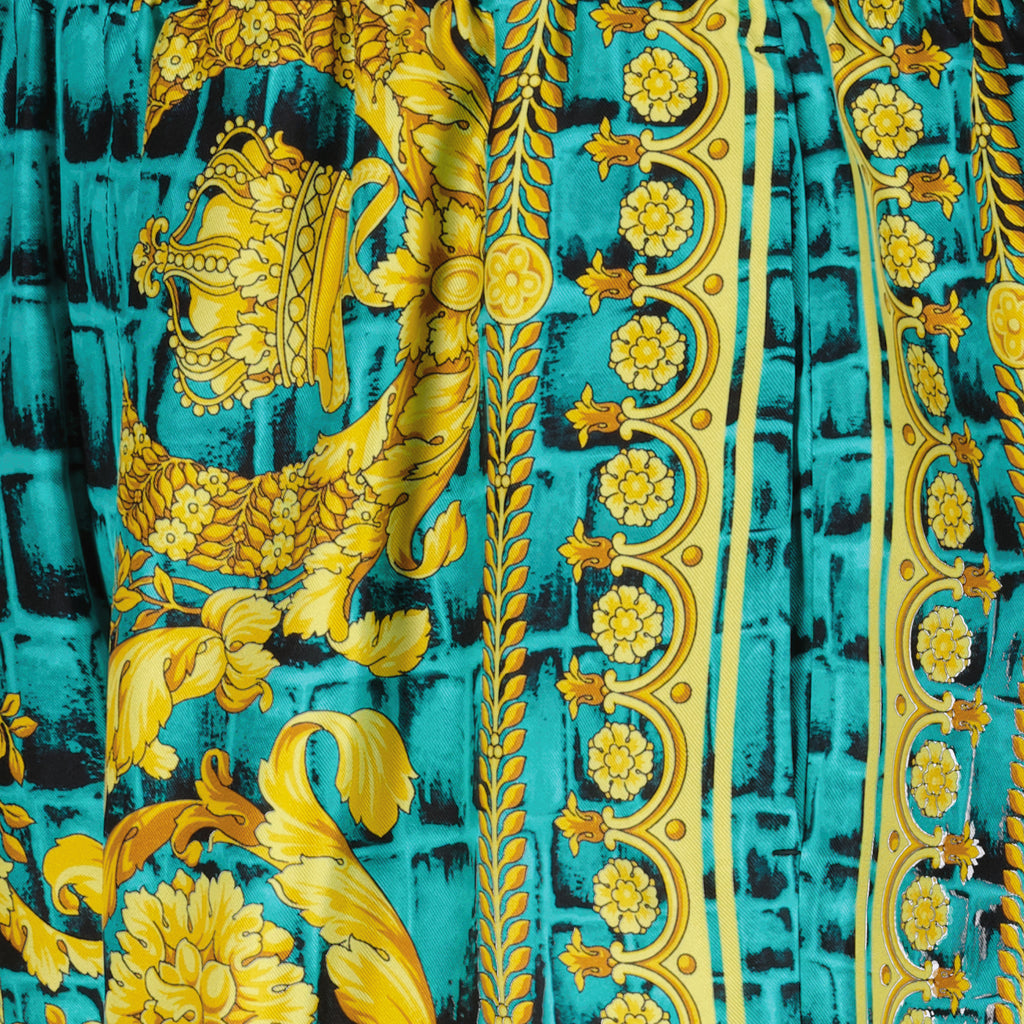 Shorts Short Baroccodile en soie Versace Azul Homme