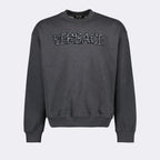 Felpe Felpa con Logo Coccodrilo Versace Grigio Homme
