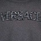 Felpe Felpa con Logo Coccodrilo Versace Grigio Homme