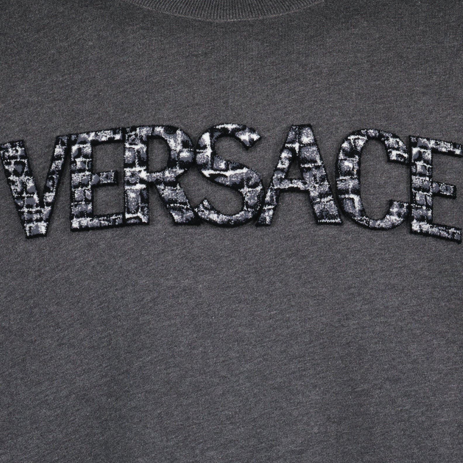 Felpe Felpa con Logo Coccodrilo Versace Grigio Homme