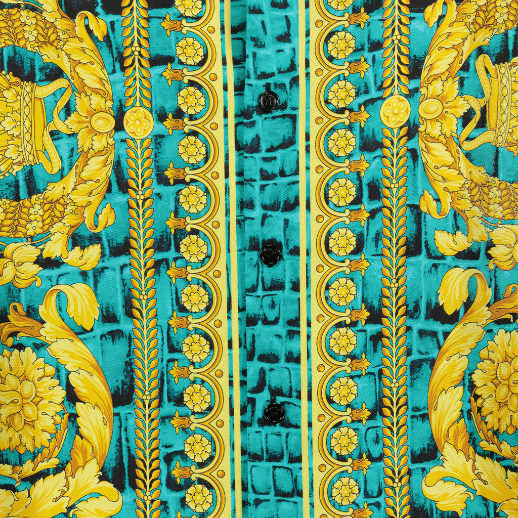 Camisas Chemise Baroccodile en soie Versace Azul Homme