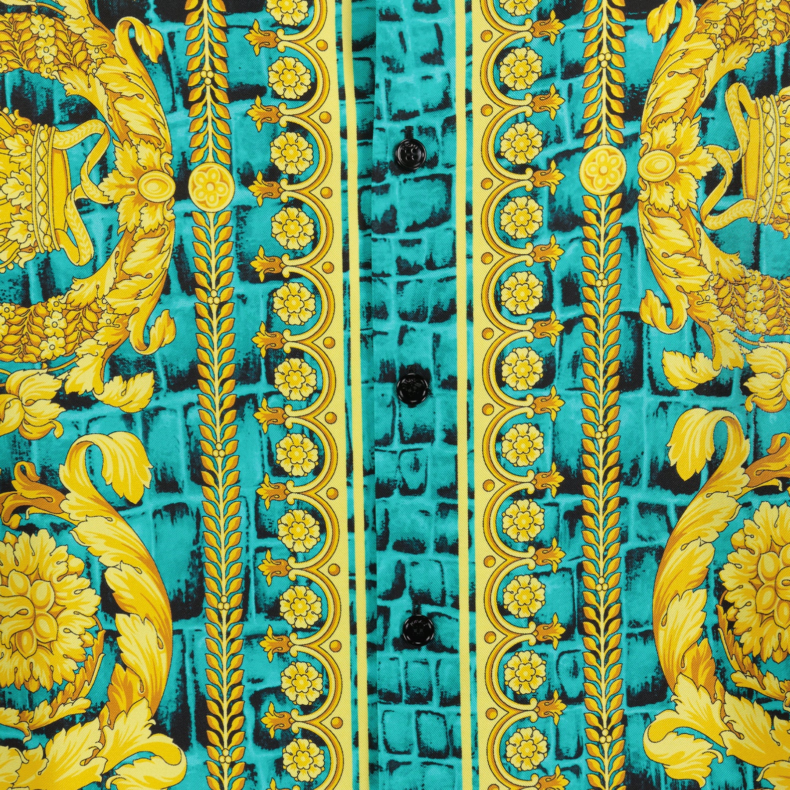 Camisas Chemise Baroccodile en soie Versace Azul Homme