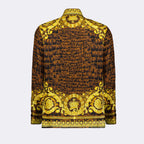 Camisas Chemise Baroccodile en soie Versace Marrom Homme