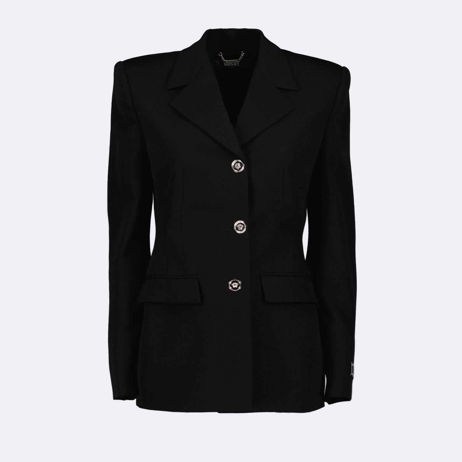 Vestes Blazer en laine Versace Noir Femme