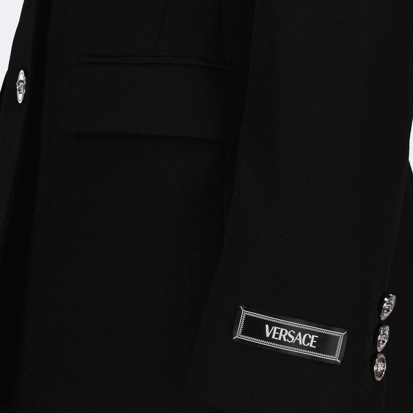 Vestes Blazer en laine Versace Noir Femme