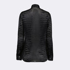 Camicie Camicia Lavallière Effetto Crocodile Versace Nero Femme