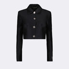 Jaquetas Veste crop Versace Preto Femme