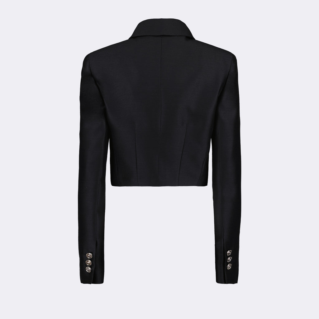 Jaquetas Veste crop Versace Preto Femme